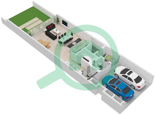 Type 4-B-6 Mid Unit Ground Floor
