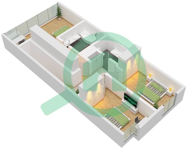 Type 4-B-6 Mid Unit First Floor