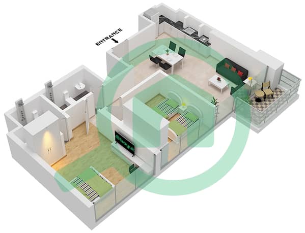 Type 1B Unit-13 Floor 2-9 Type 1B Unit-13 Floor 2-9