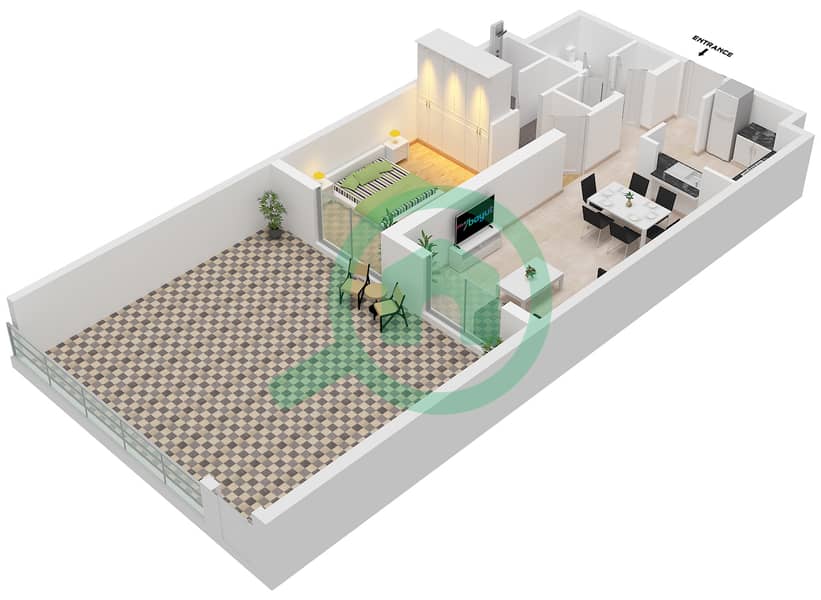 Unit 13 Floor 1 The Stella Residence - 1 Bedroom Apartment Unit 13 FLOOR 1 Floor plan Unit 13 Floor 1 interactive3D