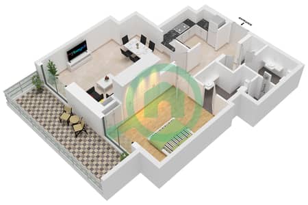 The Stella Residence - 1 Bedroom Apartment Unit 01 FLOOR 3-14 Floor plan The Stella Residence - 1 Bedroom Apartment Unit 01 FLOOR 3-14 Floor plan