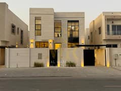 فيلا فاخرة للبيع في حي الزاهية – تصميم عصري وطابقين + روف