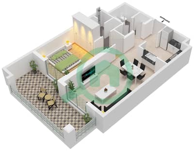 The Stella Residence - 1 Bedroom Apartment Unit 08 FLOOR 2-14 Floor plan The Stella Residence - 1 Bedroom Apartment Unit 08 FLOOR 2-14 Floor plan