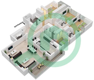 The Stella Residence - 3 Bedroom Apartment Unit 04 FLOOR 3-14 Floor plan The Stella Residence - 3 Bedroom Apartment Unit 04 FLOOR 3-14 Floor plan