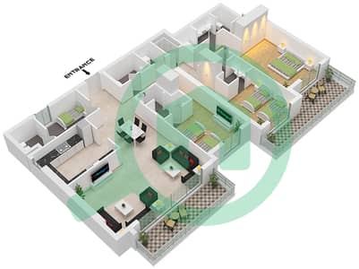 The Stella Residence - 3 Bedroom Apartment Unit 17 FLOOR 3-8 Floor plan The Stella Residence - 3 Bedroom Apartment Unit 17 FLOOR 3-8 Floor plan