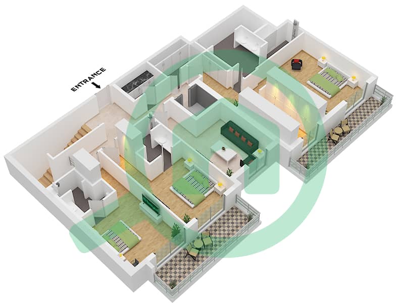 The Stella Residence - 5 Bedroom Apartment Unit 22 Floor plan Unit 22 Floor 2 interactive3D