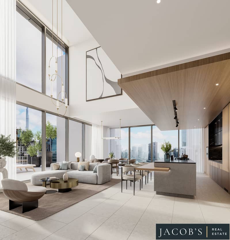 6 One River Point_Duplex living and dining. jpg