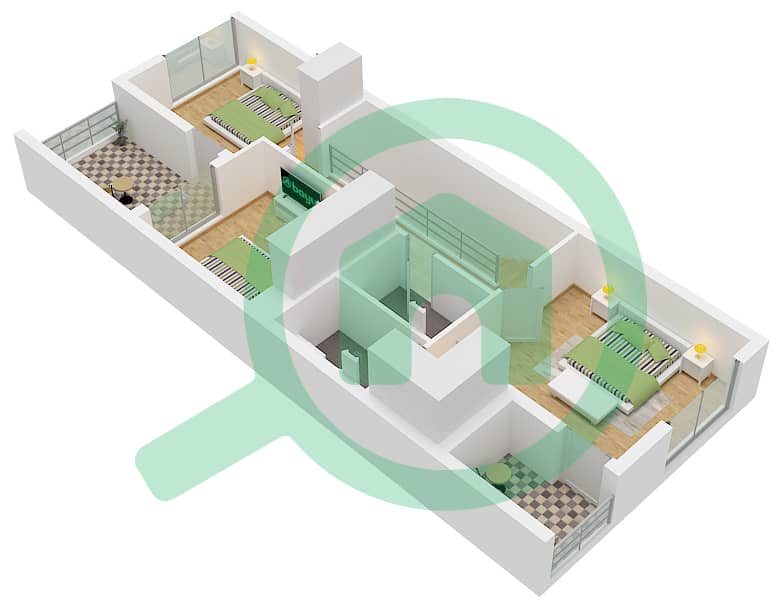 Maldives 5 - 4 Bedroom Townhouse Type DITH-M Floor plan Type DITH-M Floor First interactive3D