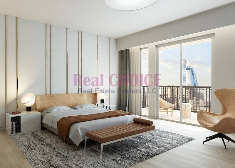 Burj Arab View Corner 2BR Apartment Plus Maid Room