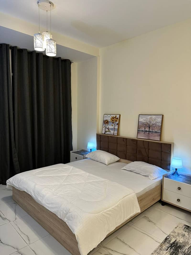 Studio available unfurnished 48k and with furnished is 52k with 4 cheques available