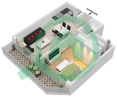 Milos by Karma - 1 Bedroom Apartment Unit 15 FLOOR 1 Floor plan