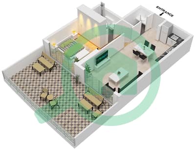 Milos by Karma - 1 Bedroom Apartment Unit 5 FLOOR 1 Floor plan