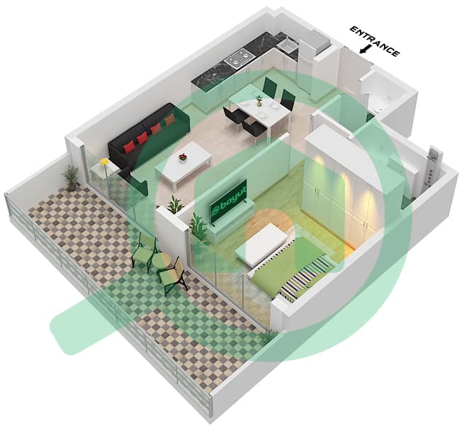 Unit 13 Floor 2,4,6,8,10,12 Milos by Karma - 1 Bedroom Apartment Unit 13 FLOOR 2,4,6,8,10,12 Floor plan Unit 13 Floor 2,4,6,8,10,12 interactive3D