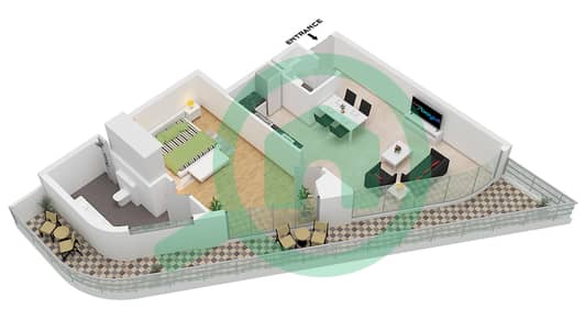 Milos by Karma - 1 Bedroom Apartment Unit 12 FLOOR 3,5,7,9,11 Floor plan