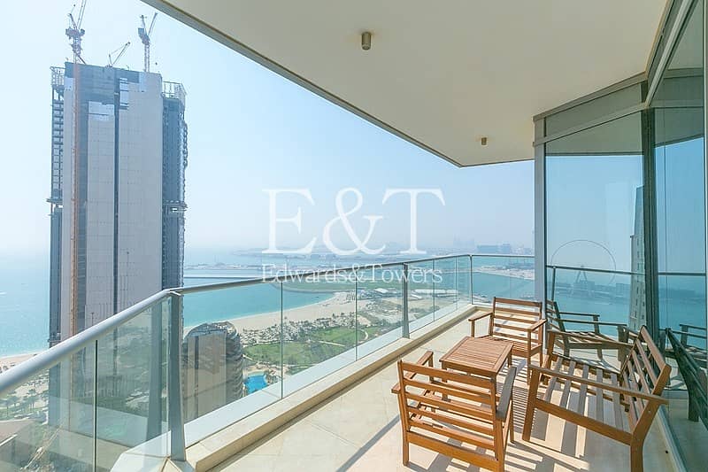High Floor with Full Sea View | Two Beds + Maids