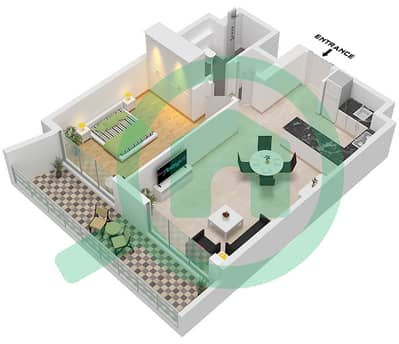 City Walk Northline 1 - Plano de planta de 1 habitación Apartamento Tipo/unidad A,A.1-A.8/UNIT 6 FLOOR1-7