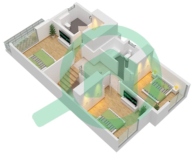 Type 4E-1 Floor First La Violeta 1 - 4 Bedroom Townhouse Type 4E-1 Floor plan Type 4E-1 Floor First interactive3D