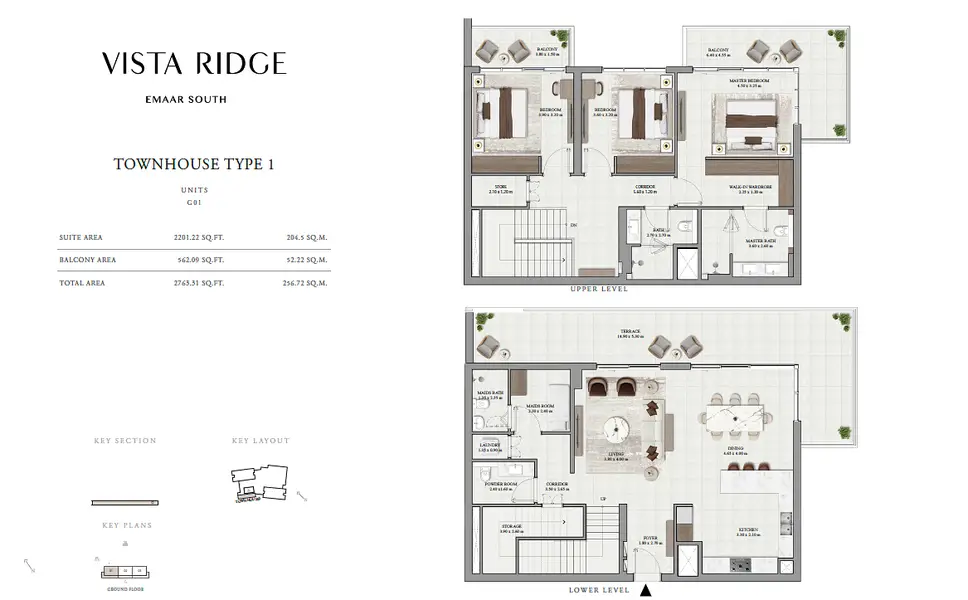 3 BR floor plan
