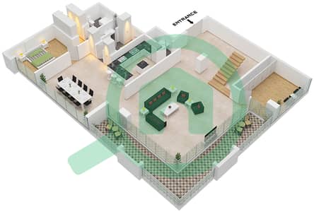 Botanica Tower - Planimetria del piano di 5 Camere Attico Unità 3