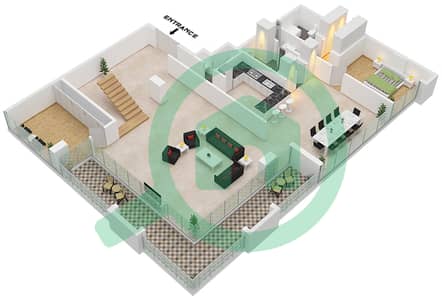 Botanica Tower - Planimetria del piano di 5 Camere Attico Unità 4