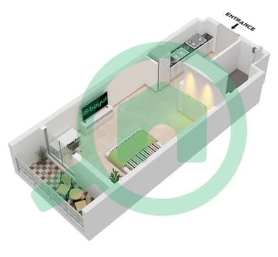Time 3 - Grundriss für Studio Wohnung Typ B