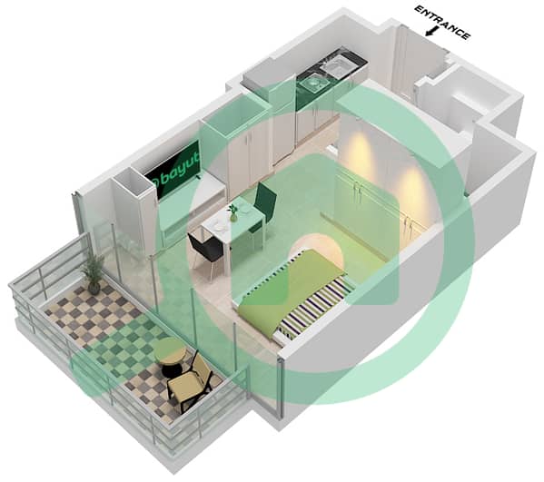 Type 2D Unit 12,13,18,19,23,29,30 Floor 2-7 Type 2D Unit 12,13,18,19,23,29,30 Floor 2-7