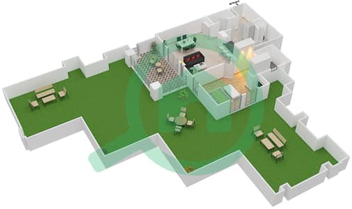 المخططات الطابقية لتصميم الوحدة 11 / GROUND FLOOR شقة 1 غرفة نوم - ريحان 5