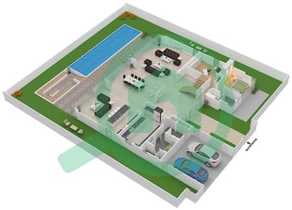 高尔夫广场 - 5 卧室别墅类型D3戶型图