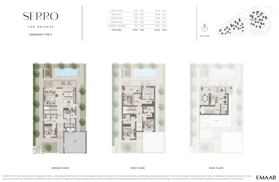 4 BR floor plan
