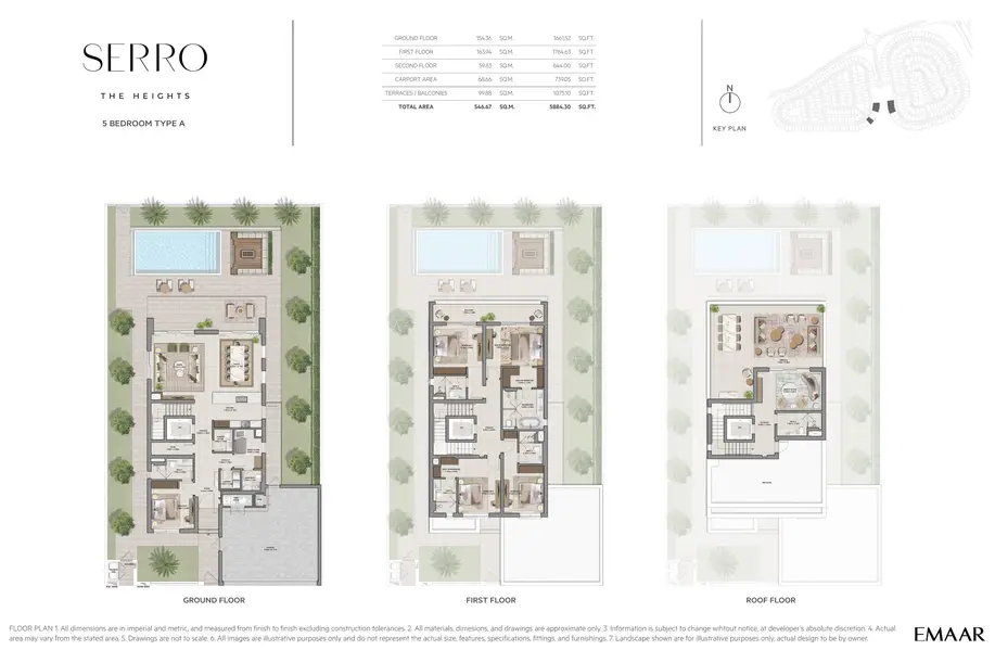5 BR floor plan