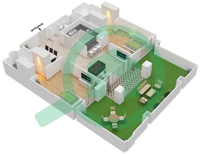 Yansoon 1 - 2 Bedroom Apartment Unit 2 / GROUND FLOOR Floor plan