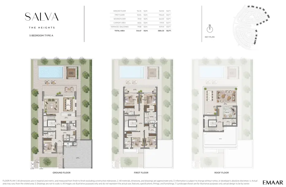 5 BR floor plan