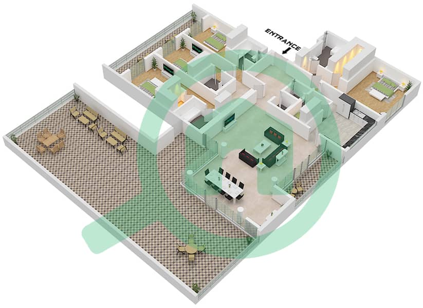 Unit 02 Oceana Aegean - 4 Bedroom Penthouse Unit 02 Floor plan Unit 02 interactive3D