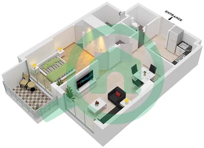 المخططات الطابقية لتصميم النموذج / الوحدة 1 / UNIT 3 FLOOR 3 شقة 1 غرفة نوم - ميزون الإليزيه 2