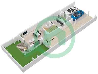 Sanctnary - Grundriss für 3 Schlafzimmer Villa Typ XU-AB