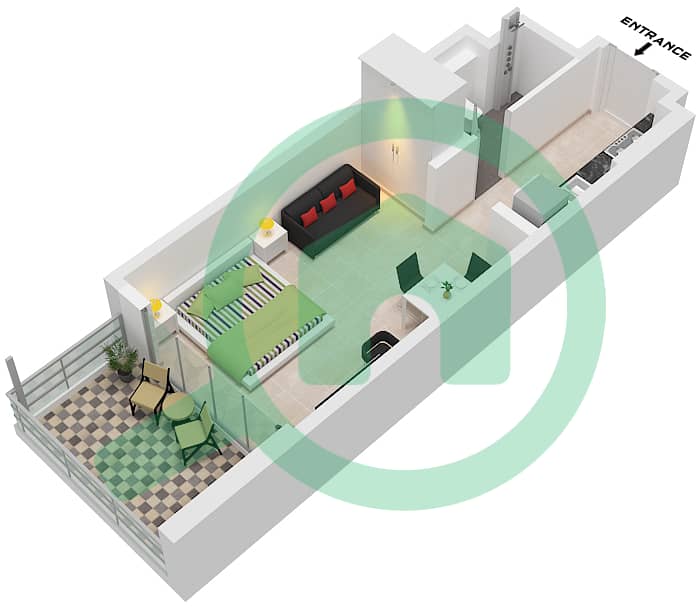 Suite 9 Floor 1-2,4 Suite 5 Floor 5 Al Serh Residences 11 - Studio Apartment Suite 9 FLOOR 1-2 Floor plan Suite 9 Floor 1-2,4 Suite 5 Floor 5 interactive3D