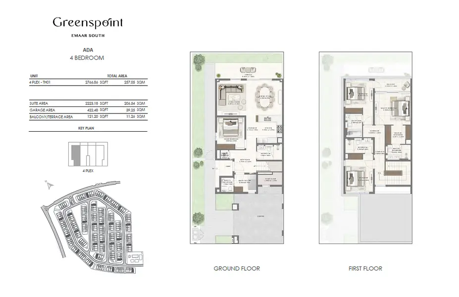 4 BR floor plan