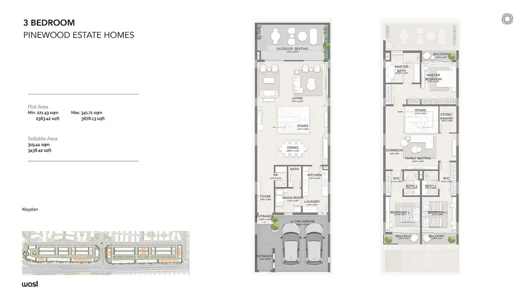 3 BR floor plan
