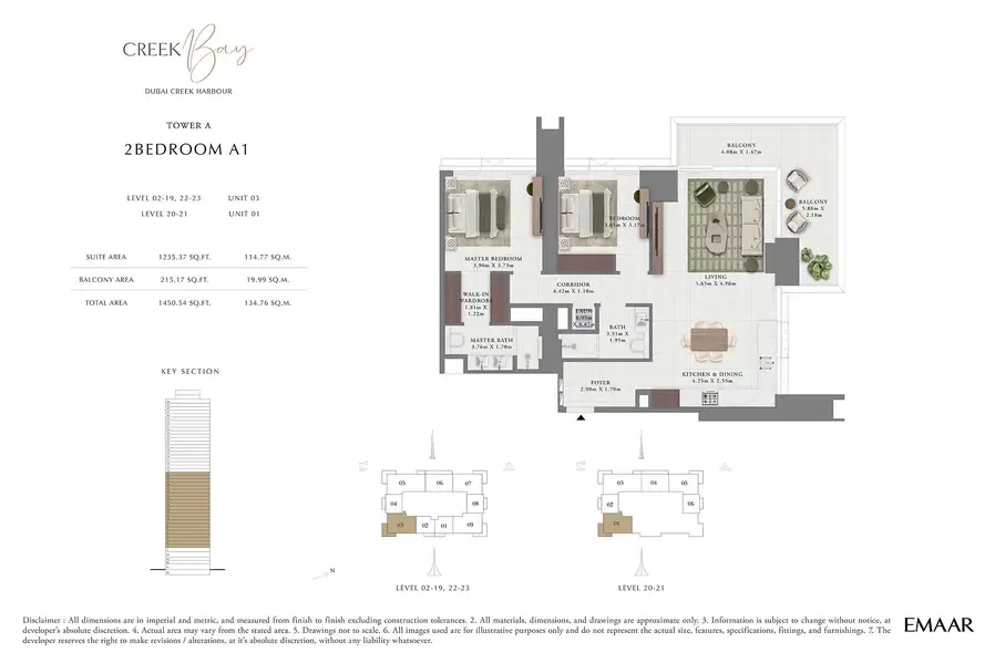 2 BR floor plan