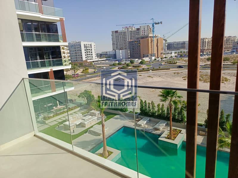 1 Cheque | Ready to Move Semi-Furnished Studio with Pool View - Image 1