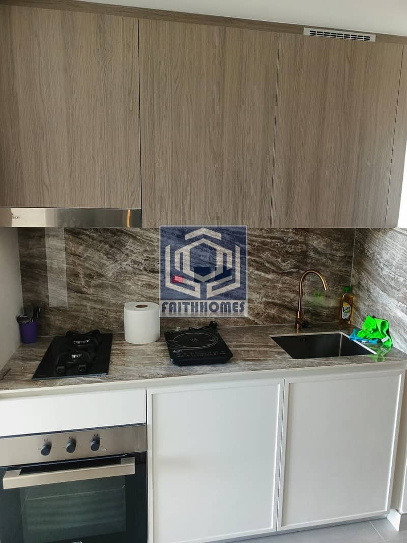 1 Cheque | Ready to Move Semi-Furnished Studio with Pool View - Image 3