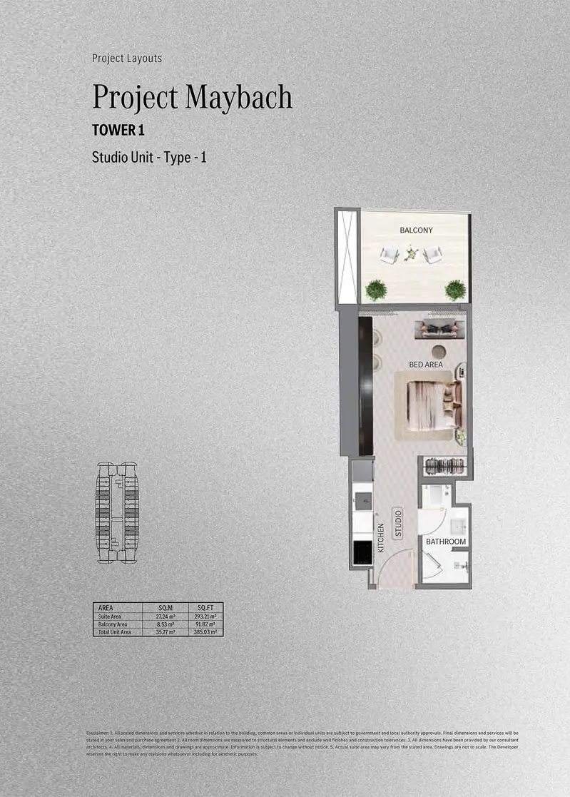 0 BR floor plan