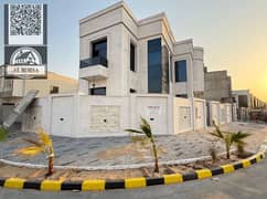 Corner villa for rent in Al Yasmin overlooking Al Hamidiya Park. 4 bedrooms, living room and majlis, smart home, deluxe finishing. 115,000