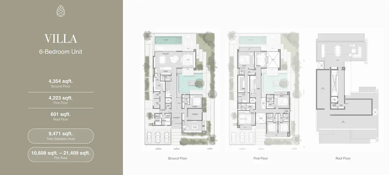 6 BR floor plan