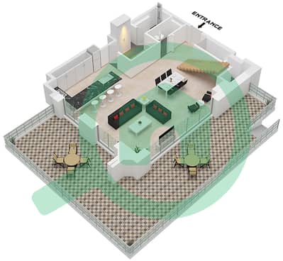 Sama Yas - 2 Bedroom Apartment Type A Floor plan