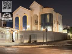 Corner villa for rent in Al Muwaihat 1, 5 master bedrooms, living room, majlis, maid's room. 140,000 (payable in installments)