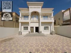 Villa for rent in Al Muwaihat 1, 5 master bedrooms, living room, majlis and maid's room. 140,000 final price in 4 post-dated checks with a security
