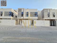 فيلا للبيع في العامرة – طابقين وروف | أرض 3,500 قدم | بناء 4,000 قدم | 5 غرف ماستر | شامل كهرباء ومياه ومكيفات