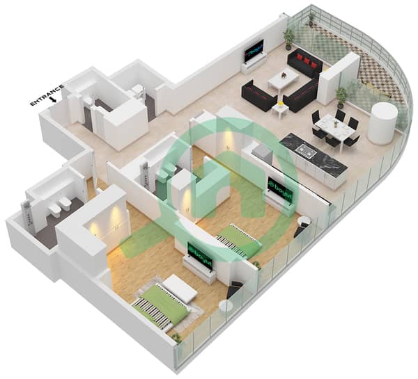 Type H Unit 4 Floor 11-32 Type H Unit 4 Floor 11-32
