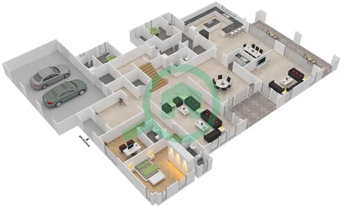 Saadiyat Beach Villas - 6 Bedroom Commercial Villa Type H Floor plan
